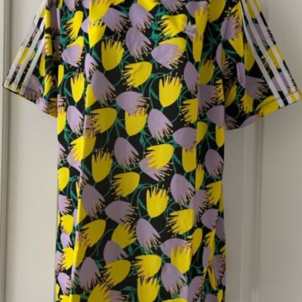 3pc Bundle Adidas Originals Bellista AOP Track Jacket, Skirt & Dress Ret: $163 - Picture 12 of 16